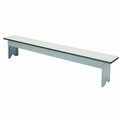 Global Industrial Locker Room Bench, Laminate Top with Steel Base, 96x12x18 702910